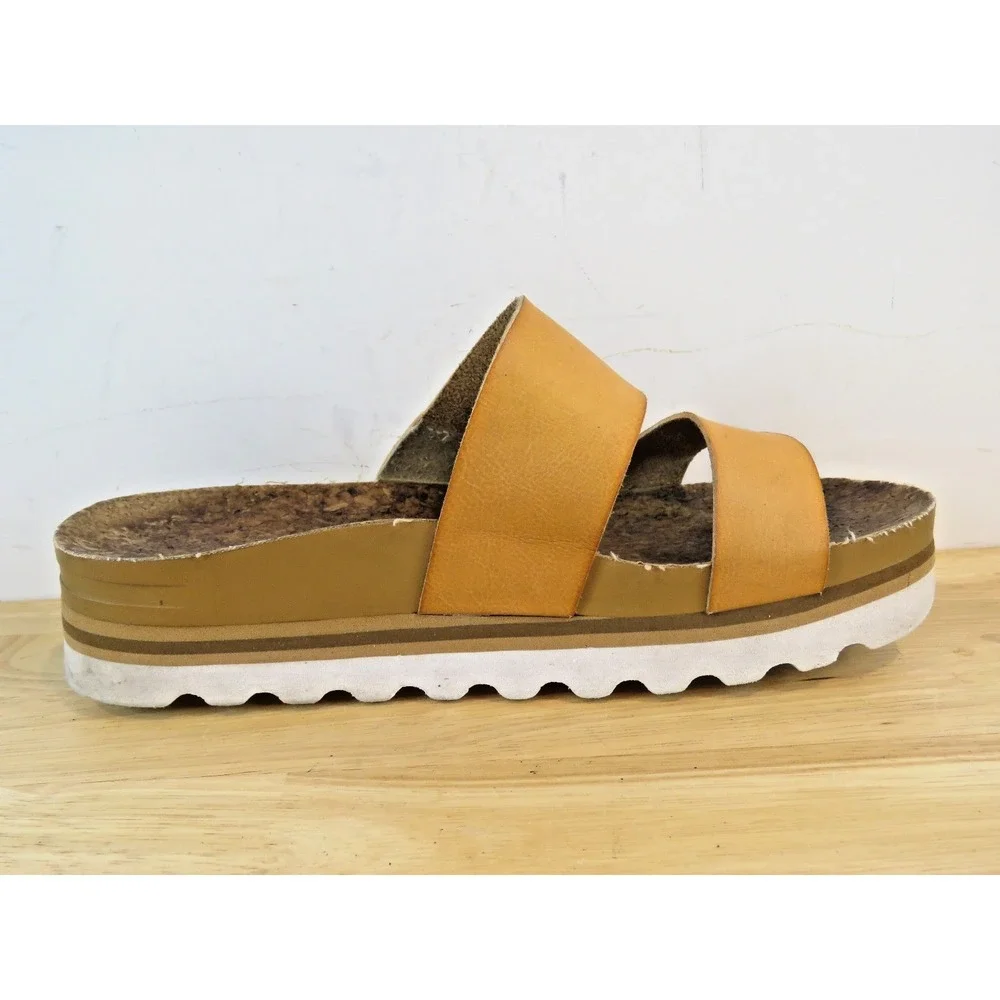 REEF Cushion Vista Hi Women's Sz 7.5M Sandals Cognac Camel Brown - Picture 5 of 12